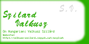 szilard valkusz business card